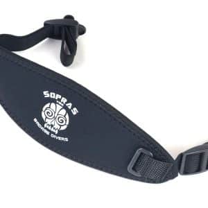 Neoprene mask strap with bungee